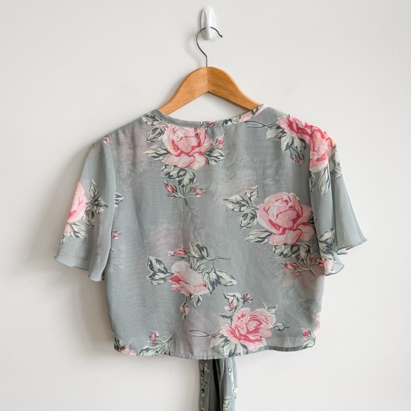 SHOW ME YOUR MUMU • The Tortuga Tie Top in Sweetheart Sage - Picture 7 of 11